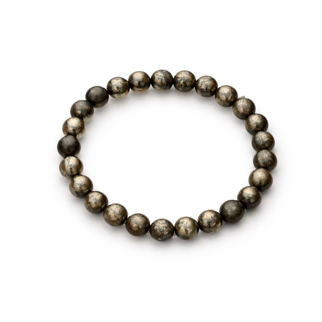 Golden Shield Pyrite Bracelet (Natural Energy Stone)