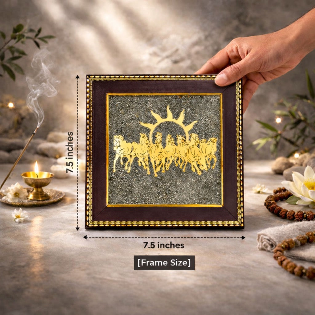 7 Running Horses on Pyrite Frame